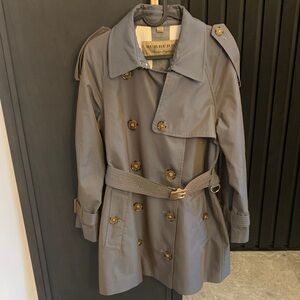 36. Vintage Burberry reflective double-breasted trench coat